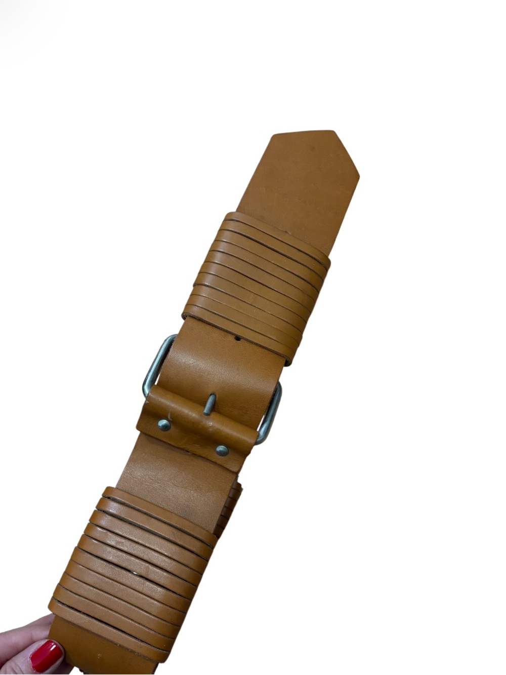 Boho Leather Belt With Studded Embellishments